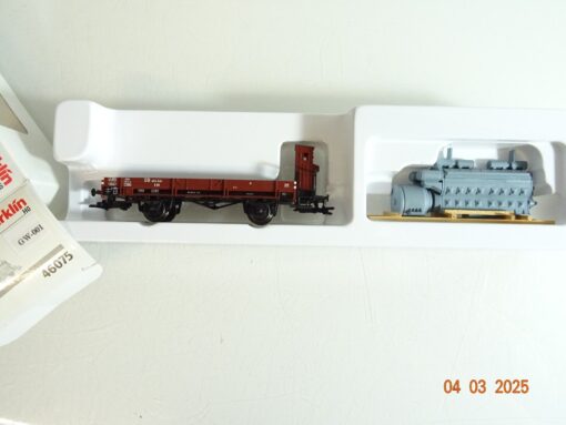 Märklin H0 46075 Niederbordwagen mit Dieselmotor der DB in OVP PR6308