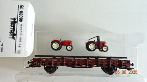 Märklin H0 46089-05 Rungenwagen mit 2 Porschetraktoren der DB in OVP PR8247