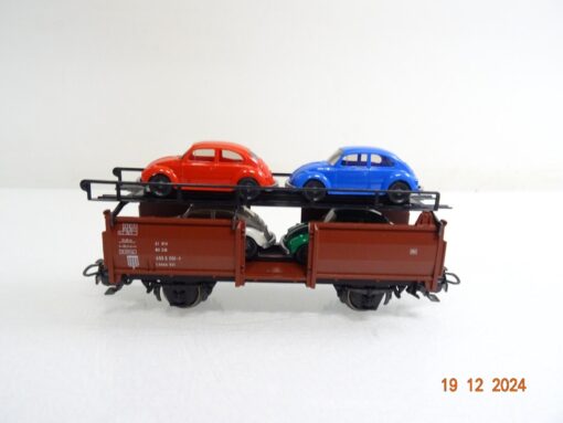 Märklin H0 4613 Autotransportwagen mit 4 VW Käfer der DB in OVP CK5004 – Bild 3