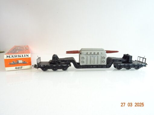 Märklin H0 4617 Tiefladewagen mit Transformator der DB in OVP PR6790