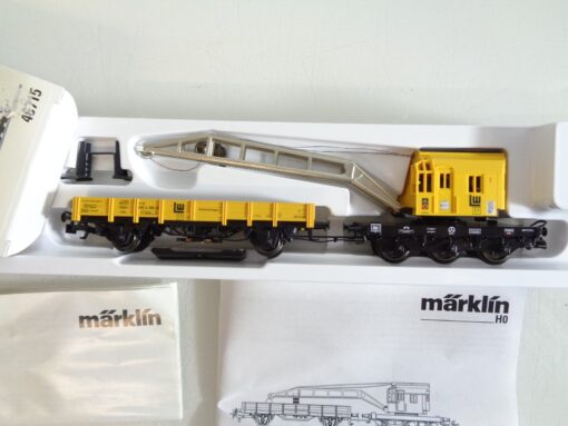 Märklin H0 46715 Bahnkran mit Schutzwagen Leonhard Weiss digital in OVP BH546 – Bild 3
