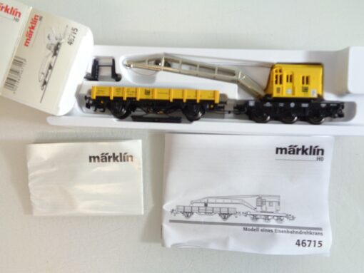 Märklin H0 46715 Bahnkran mit Schutzwagen Leonhard Weiss digital in OVP BH546
