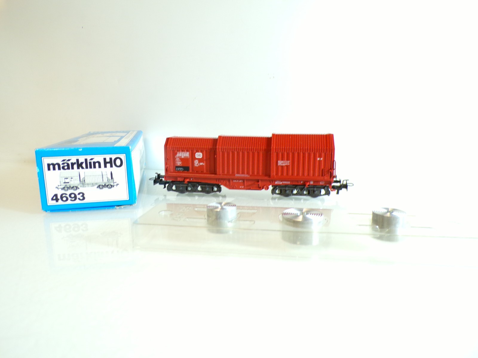Märklin H0 4693 Teleskopschiebedachwagen mit Stahlrollen der DB in OVP BH1200