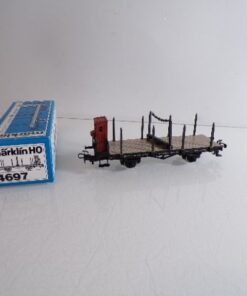 Märklin H0 4697 Drehschemelwagen mit Bremserhaus der DB in OVP HS 84
