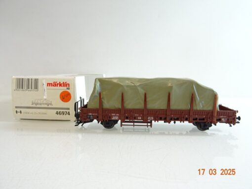 Märklin H0 46974 Rungenwagen mit Plane der DB in OVP PR6598