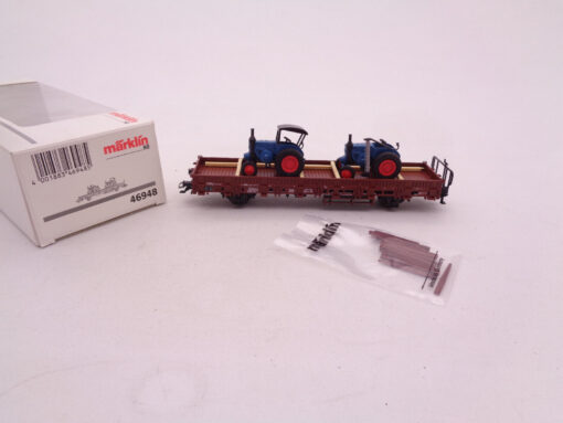 Märklin H0 46976 Niederbordwagen mit 2 Traktoren der DB in OVP AR6701