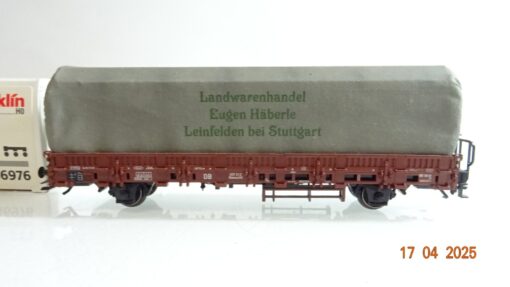 Märklin H0 46976 Rungenwagen mit Strohladung unter Plane der DB in OVP PR7205 – Bild 3