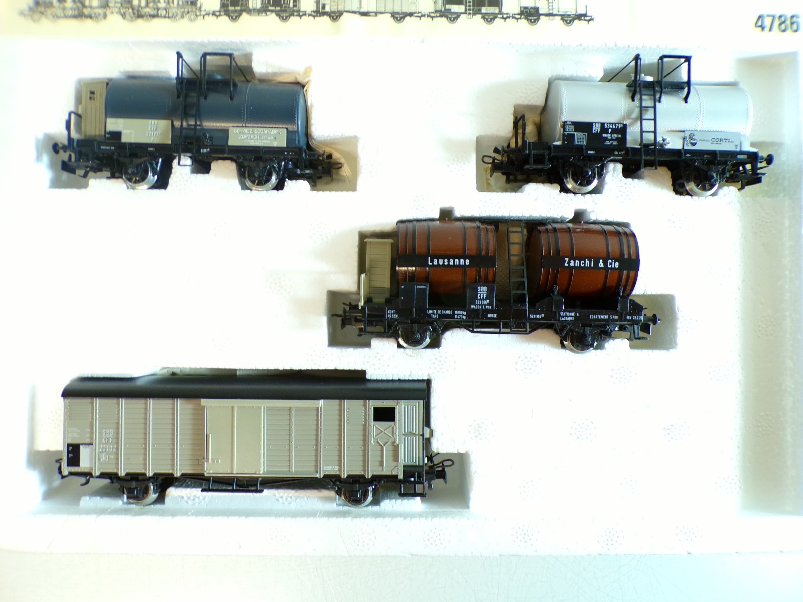 Märklin H0 4786 Historische Güterwagen um 1930 Set 4 tlg. in OVP BH1401 – Bild 3