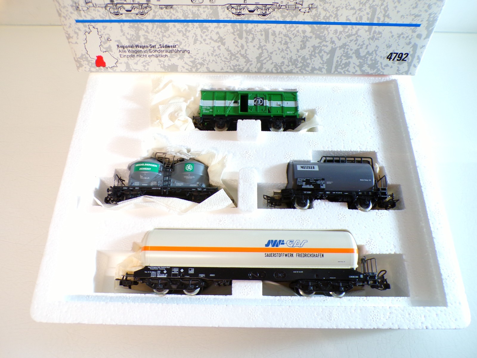 Märklin H0 4792 Regional-Wagen-Set Südwest Set 4 tlg. in OVP BH1402