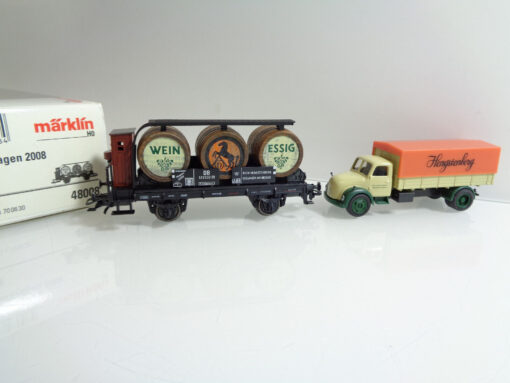 Märklin H0 48008 Museumswagen 2008 mit LKW Hengstenberg der DB in OVP JD4213