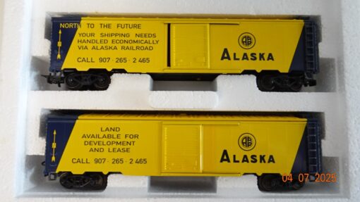 Märklin H0 4858 Güterwagen-Set Alaska USA 2 Box Cars in OVP PR8855 – Bild 3