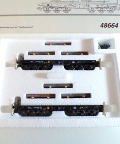 Märklin H0 48664 Schwerlastwagen-Set Stahlbrammen der DB in OVP BH1197
