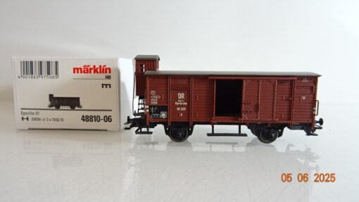 Märklin H0 48810-06 gedeckter Güterwagen mit Bremserhaus der DR in OVP PR8246