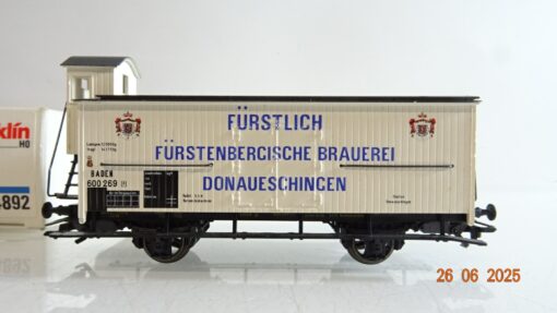 Märklin H0 4892 Bierwagen Fürstenberg. Brauerei Donaueschingen in OVP PR8730 – Bild 3