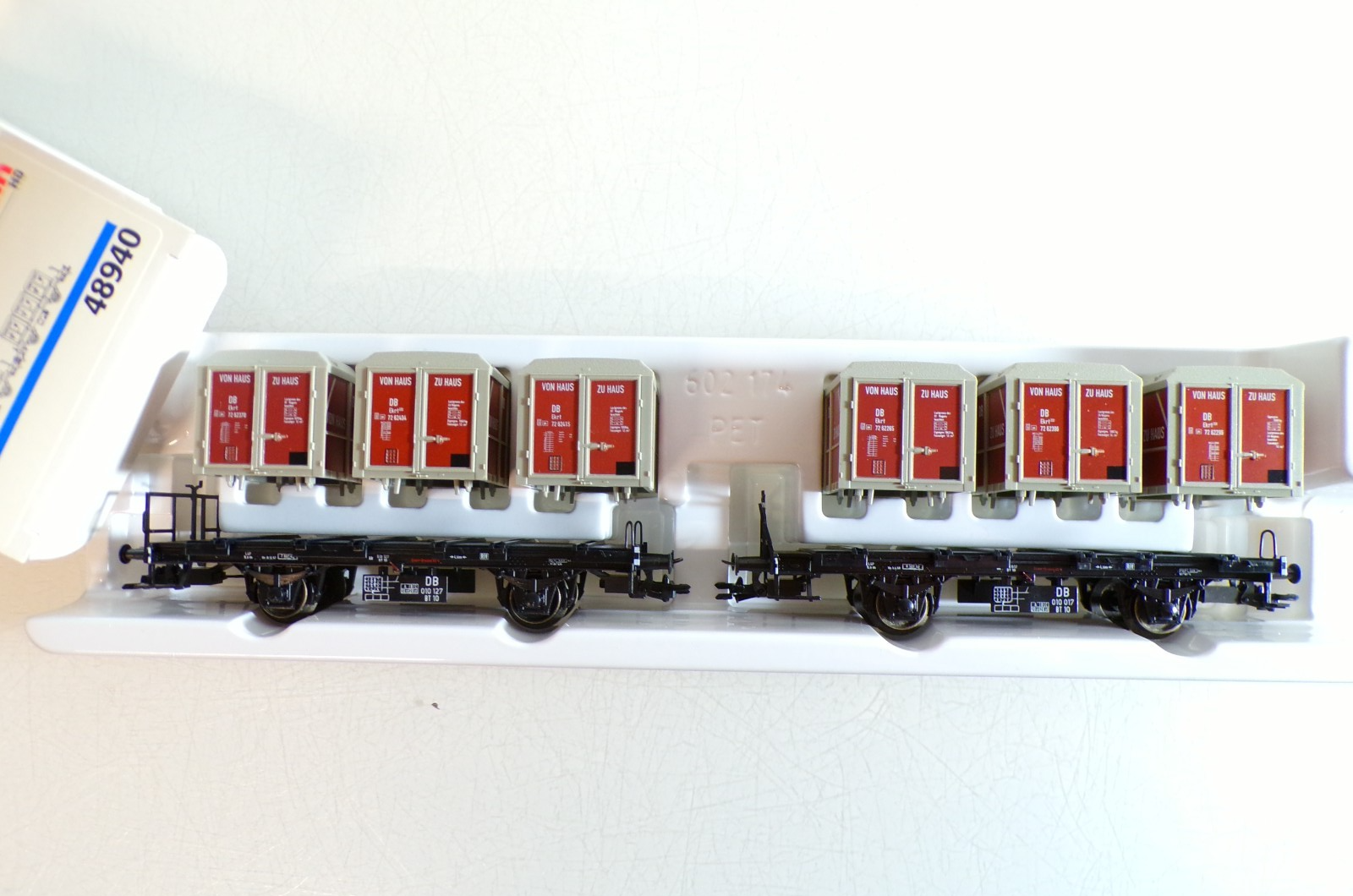 Märklin H0 48940 Behältertragwagen 2 St. von Haus zu Haus der DB in OVP BH1414