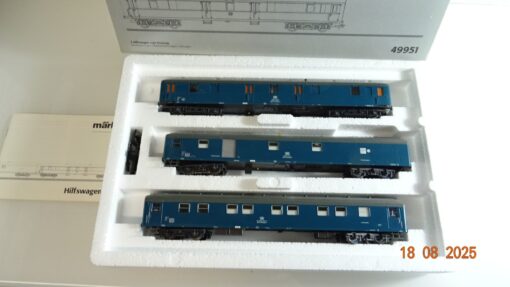 Märklin H0 49951 3 Hilfswagen zum Kranwagen 3 tlg. der DB  in OVP PR9603