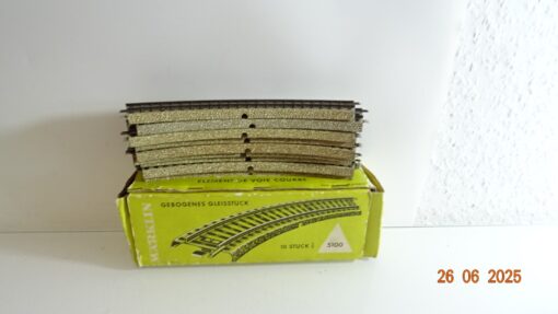 Märklin H0 5100 M-Gleis gebogen 9 Stück siehe Foto in OVP CK9055