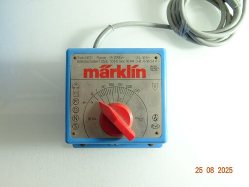 Märklin H0 6671 Trafo Selbstschalter T 25 E 220V 50Hz  16VA CK789 o.