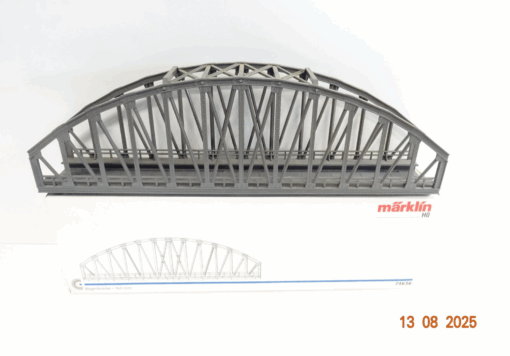 Märklin H0 74636 Bogenbrücke 360 mm unbenutzt neuwertig in OVP PK542