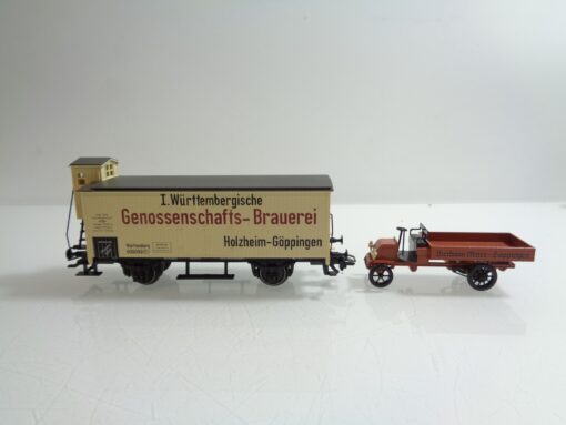Märklin H0 AC Museumswagen 1994 Bierwagen mit LKW in OVP F732 – Bild 3