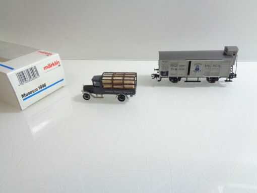 Märklin H0 Museumswagen 1996 mit LKW Papierfabrik Salach in OVP AR5261