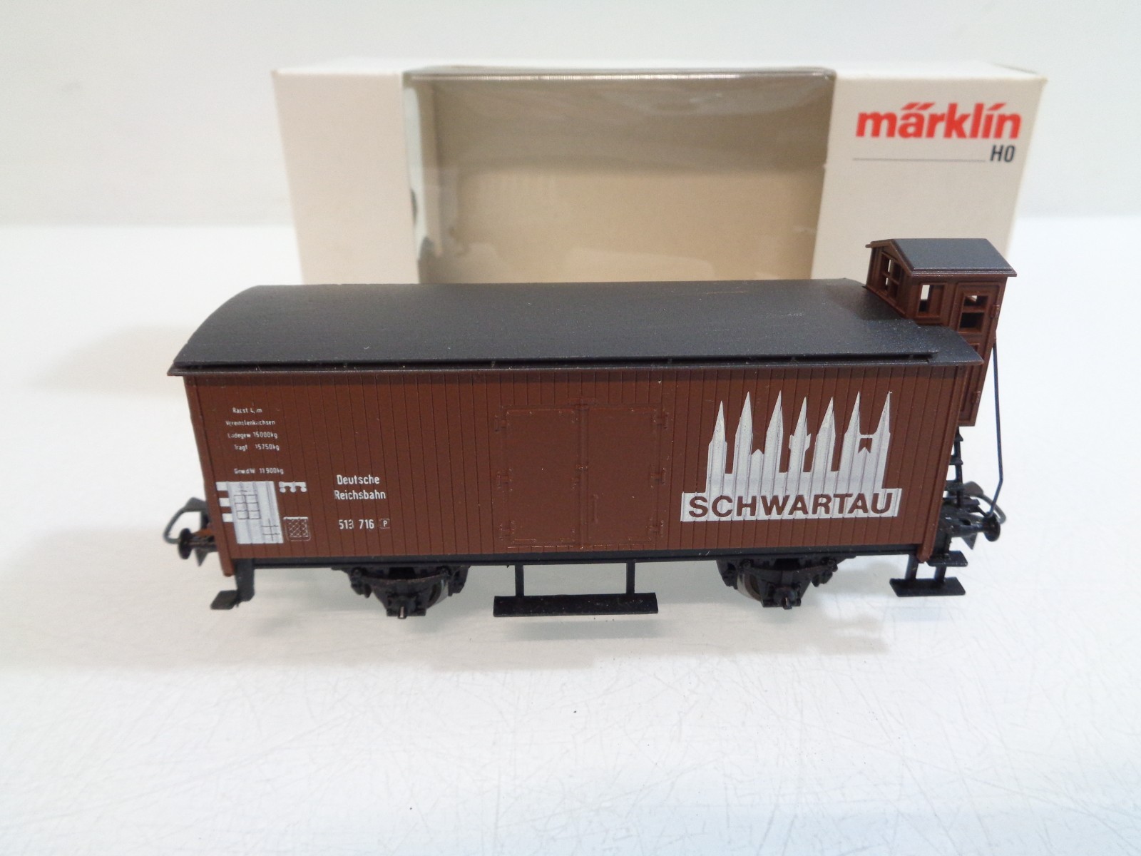 Märklin H0 gedeckter Güterwagen mit Bremserhaus Schwartau in OVP RR5640 – Bild 3