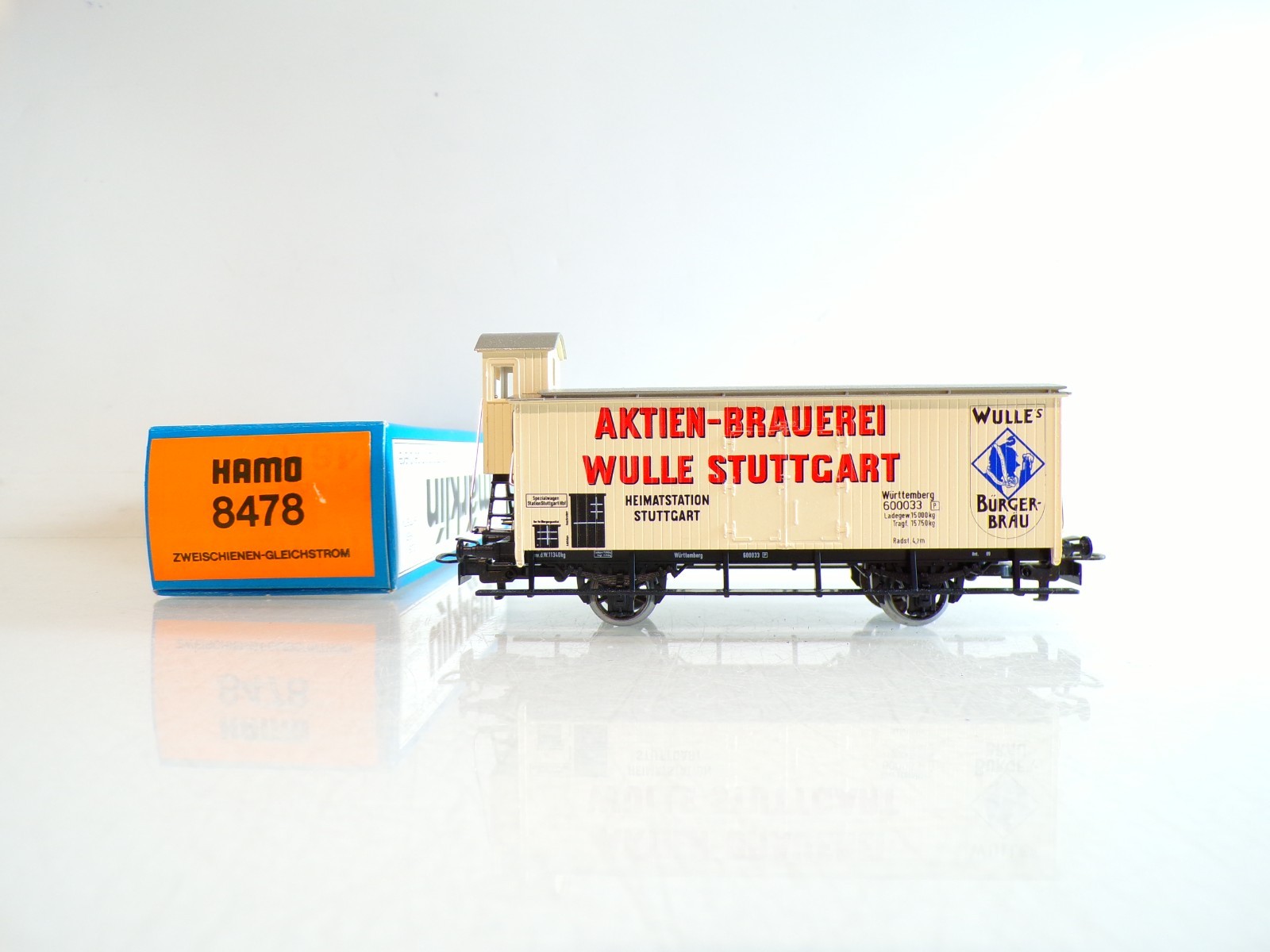 Märklin Hamo H0 8478 Bierwagen Wulle Stuttgart Württemberg in OVP BH1150