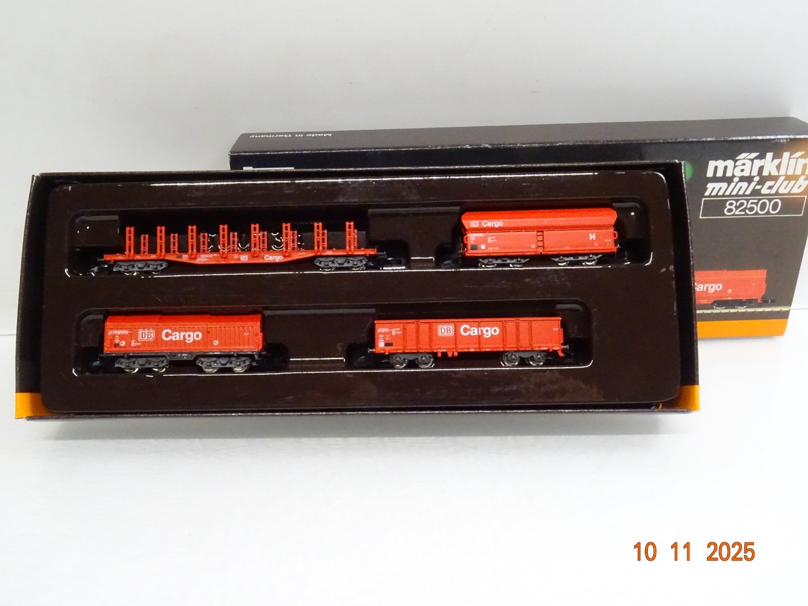 Märklin Mini-Club Z 82500 Güterwagen-Set 4tlg. DB Cargo neuwertig in OVP JL4363