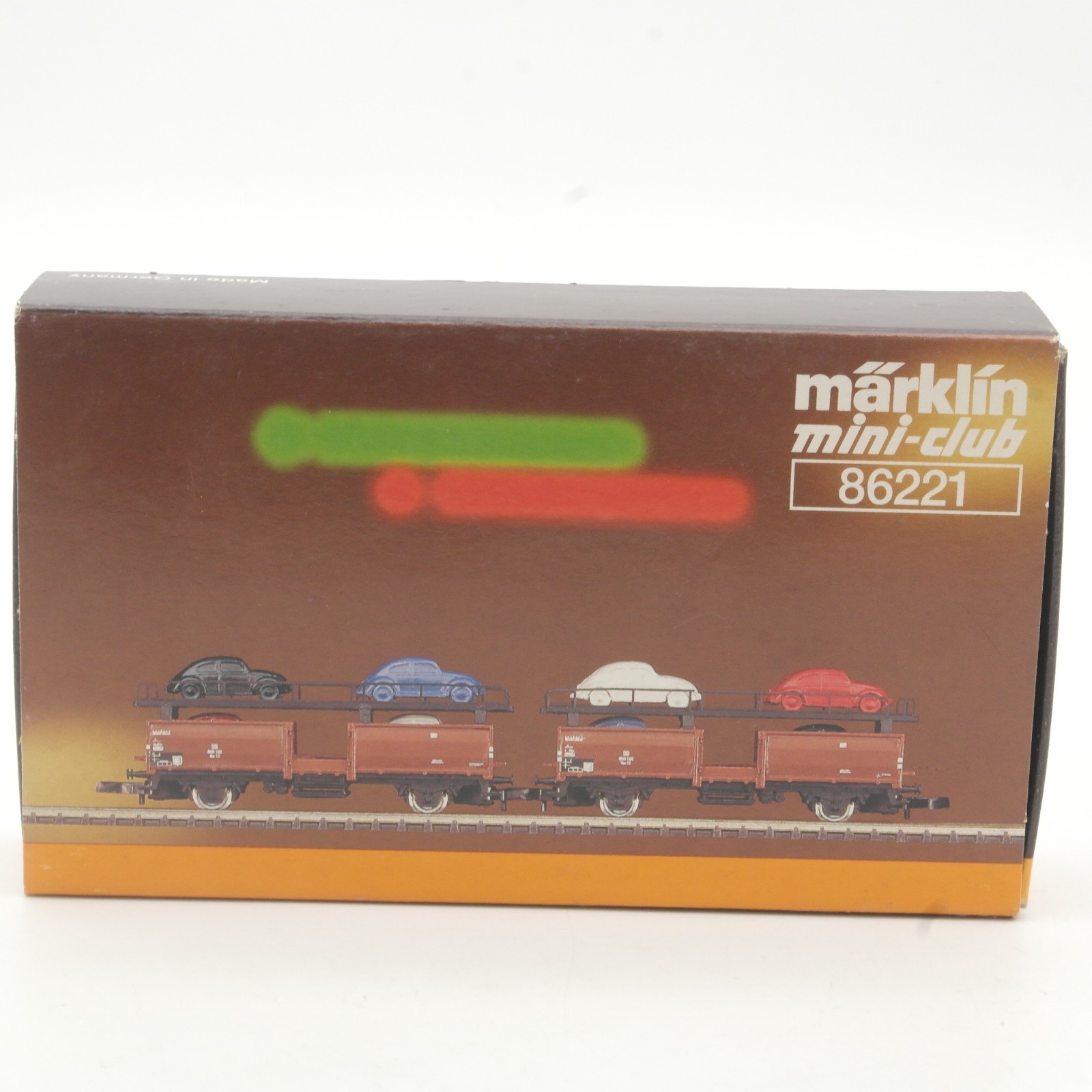 Märklin Mini-Club Z 86221 Set Autotransportwagen mit VW Käfer in OVP RR5231