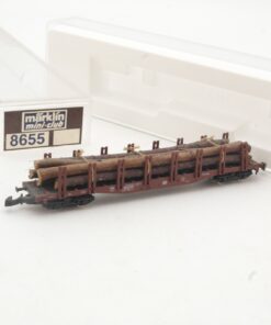 Märklin Mini-Club Z 8655 Rungenwagen mit Ladung der DB in OVP RR5237
