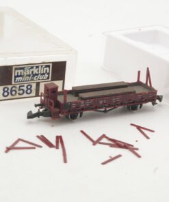 Märklin Mini-Club Z 8658 Rungenwagen mit Bremserhaus und Ladung in OVP RR5258