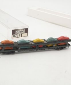 Märklin Mini-Club Z Autotransportwagen mit 10 PKW der DB in EVP RR5214