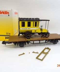 Märklin Spur 1 5842 (61-01) Flachwagen m. Lieferwagen Kaiserl. Post OVP LE8848