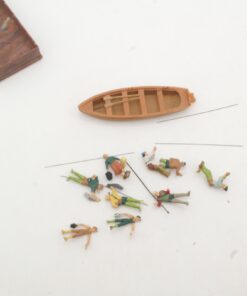 Merten? H0 Set Figuren Angler mit Boot in EVP RR5565