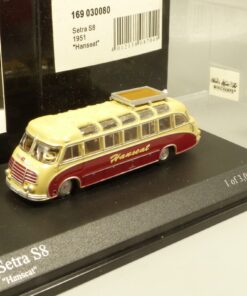 Minichamps 1:160 169030080 Setra S8 1951 Bus zweifarbig Hanseat in OVP EX6329