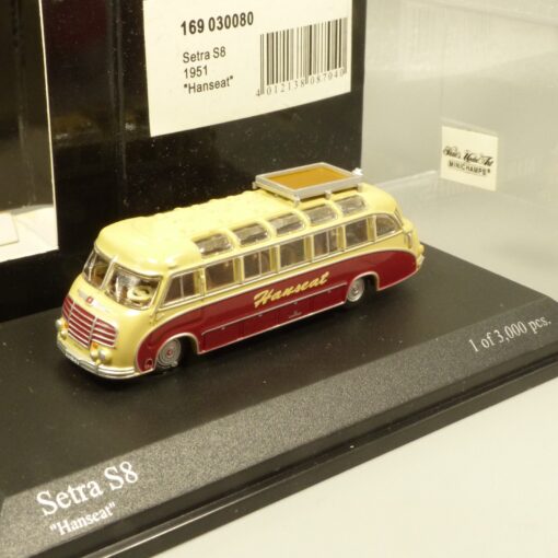 Minichamps 1:160 169030080 Setra S8 1951 Bus zweifarbig Hanseat in OVP EX6329