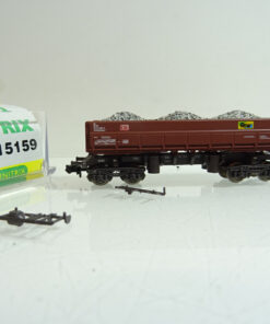 Minitrix N 15159 Kohlentrichterwagen mit Ladung der DB in OVP AR7506
