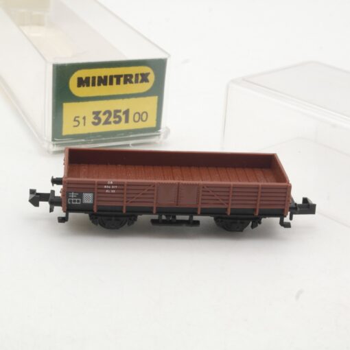 Minitrix N 3251 Niederbordwagen der DB in OVP RR542 – Bild 3