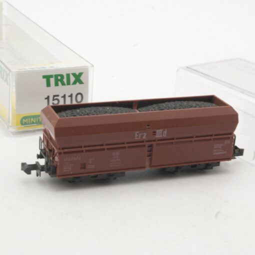 Minitrix N Selbstentladewagen Erz IIId mit Ladung der DB in EVP RR3552 – Bild 3