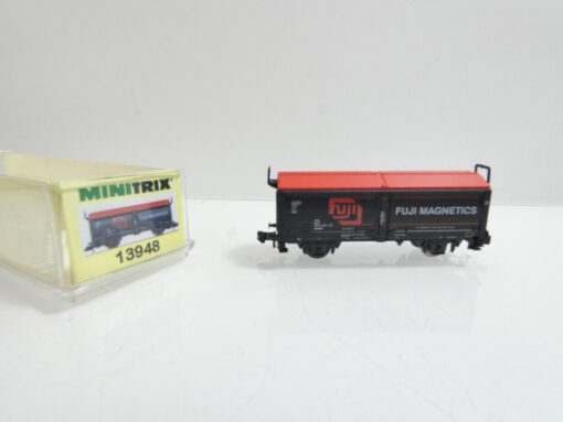 Minitrix  Spur N 13248 K Hubschiebedachwagen FUJI Magnetics in OVP AR4690