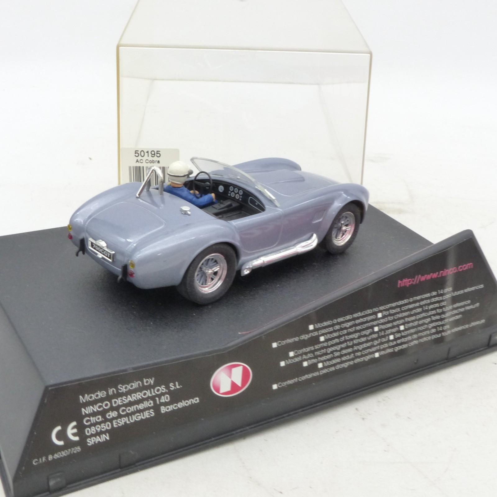 Ninco Slotcar 1:32 50195 AC Cobra metallic in OVP EX8309 – Bild 3