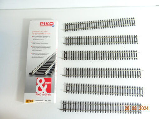 Piko H0 55200 A Gleis gerades Gleis 239mm 6Stück siehe Foto in OVP CK3173