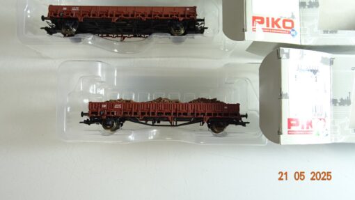 Piko H0 58083 Rungenwagen-Set 3 tlg. mit Ladung ohne Rungen der DB in OVP PR7860 – Bild 3
