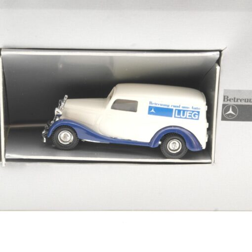 Praline 1:87 Lueg mit Mercedes Benz 75 Jahre Partner in OVP QR5621 – Bild 3
