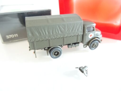 Preiser H0 37011 MB L 328/36 Pritsche / Plane Bundeswehr DRK in OVP RR1450 – Bild 3