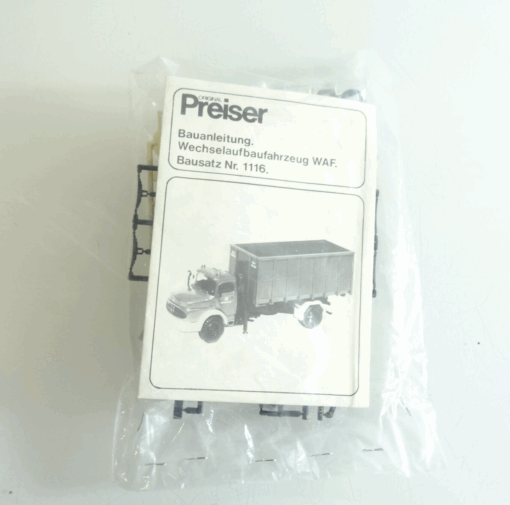 Preiser H0 Bausatz 1116 Wechselaufbaufahrzeug WAF in OVP RR1479