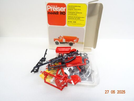 Preiser H0 Bausatz 1206 Magirus F 150 Sandstreufahrzeug in OVP RR1324