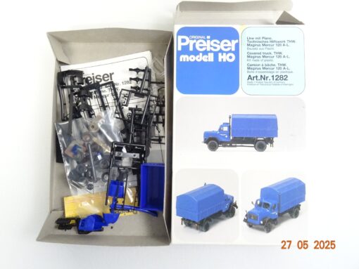 Preiser H0 Bausatz 1282 Magirus Mercur 120 A-L THW in OVP RR1317