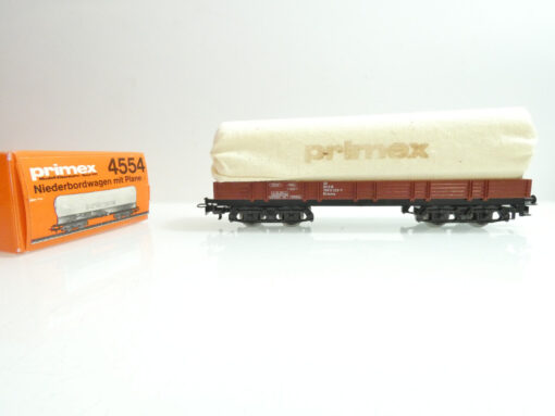 Primex H0 4554 Niederbordwagen mit Plane in OVP AR4086