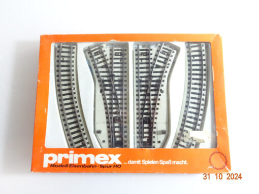 Primex H0 5039 Gleispackung mit elektro. Weichenpaar siehe Foto in OVP CK3737 – Bild 3